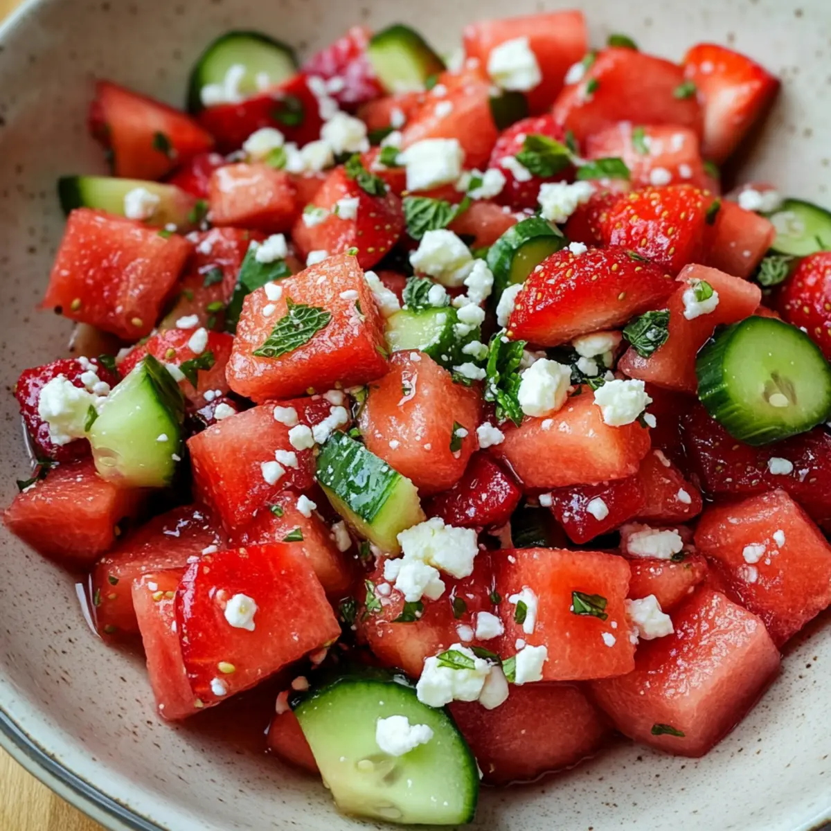 Delightful Watermelon Strawberry Salad Picnic Idea for Summer Fun