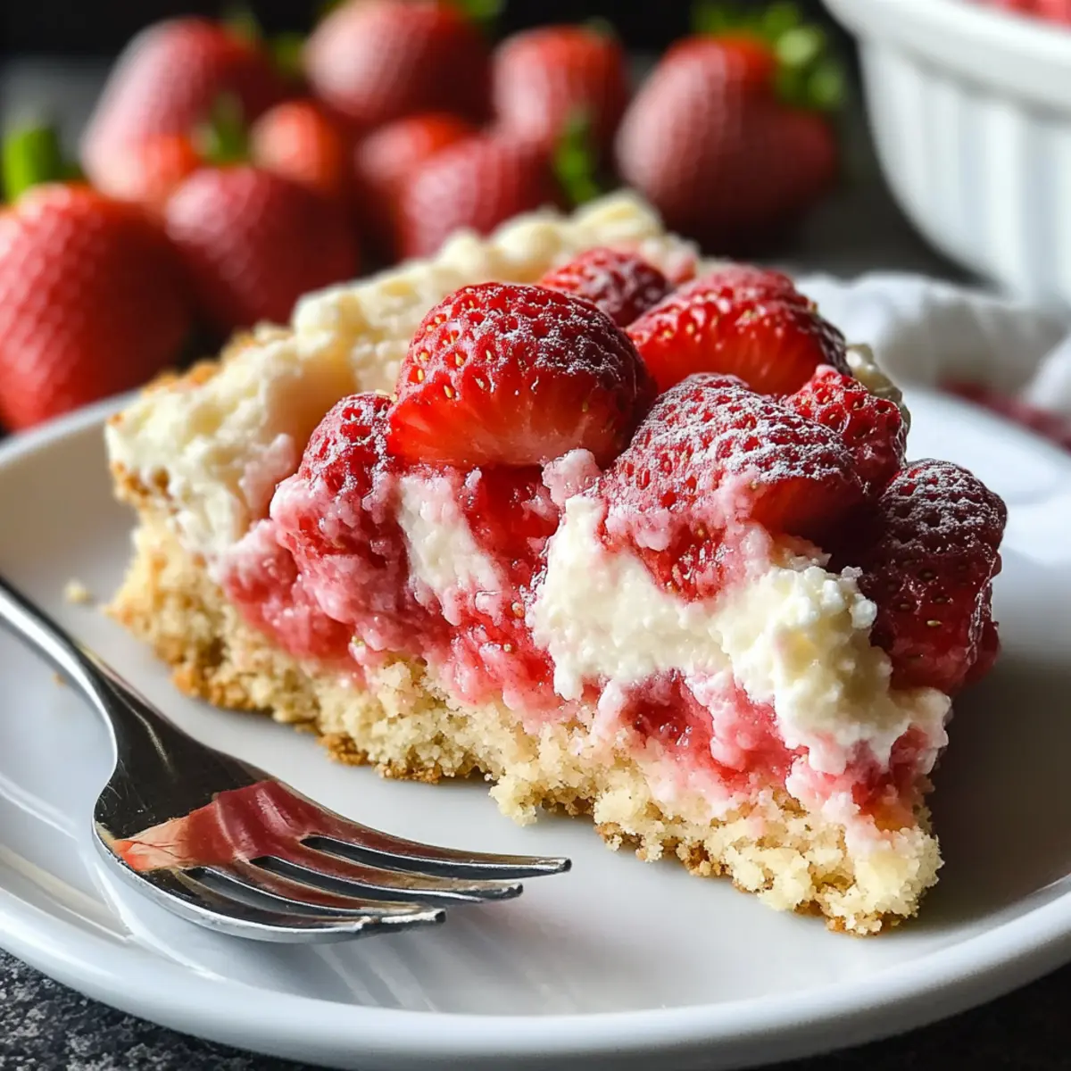 Mothers Day Strawberry Cheesecake Dump Cake That's Effortless