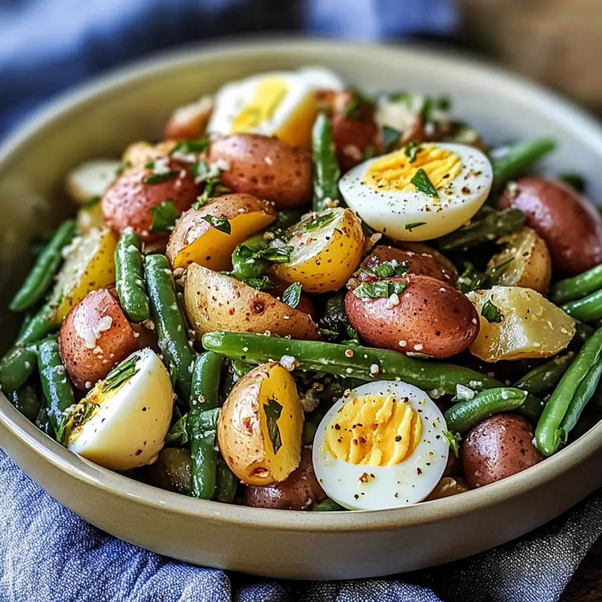 Picnic Idea: Vibrant French-Style Potato and Green Bean Salad