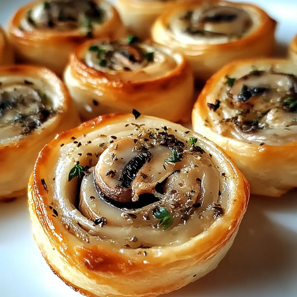 Mushroom-Herb Pinwheels: Flaky Bites of Pure Comfort