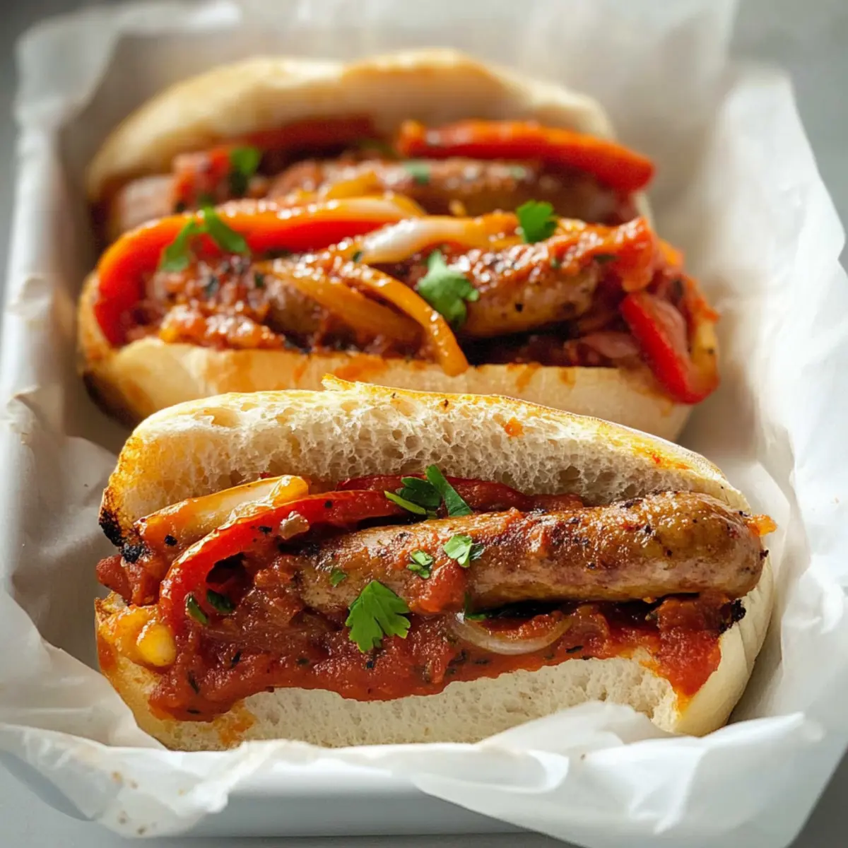 Satisfying Sausage and Peppers Sandwich for Cozy Evenings