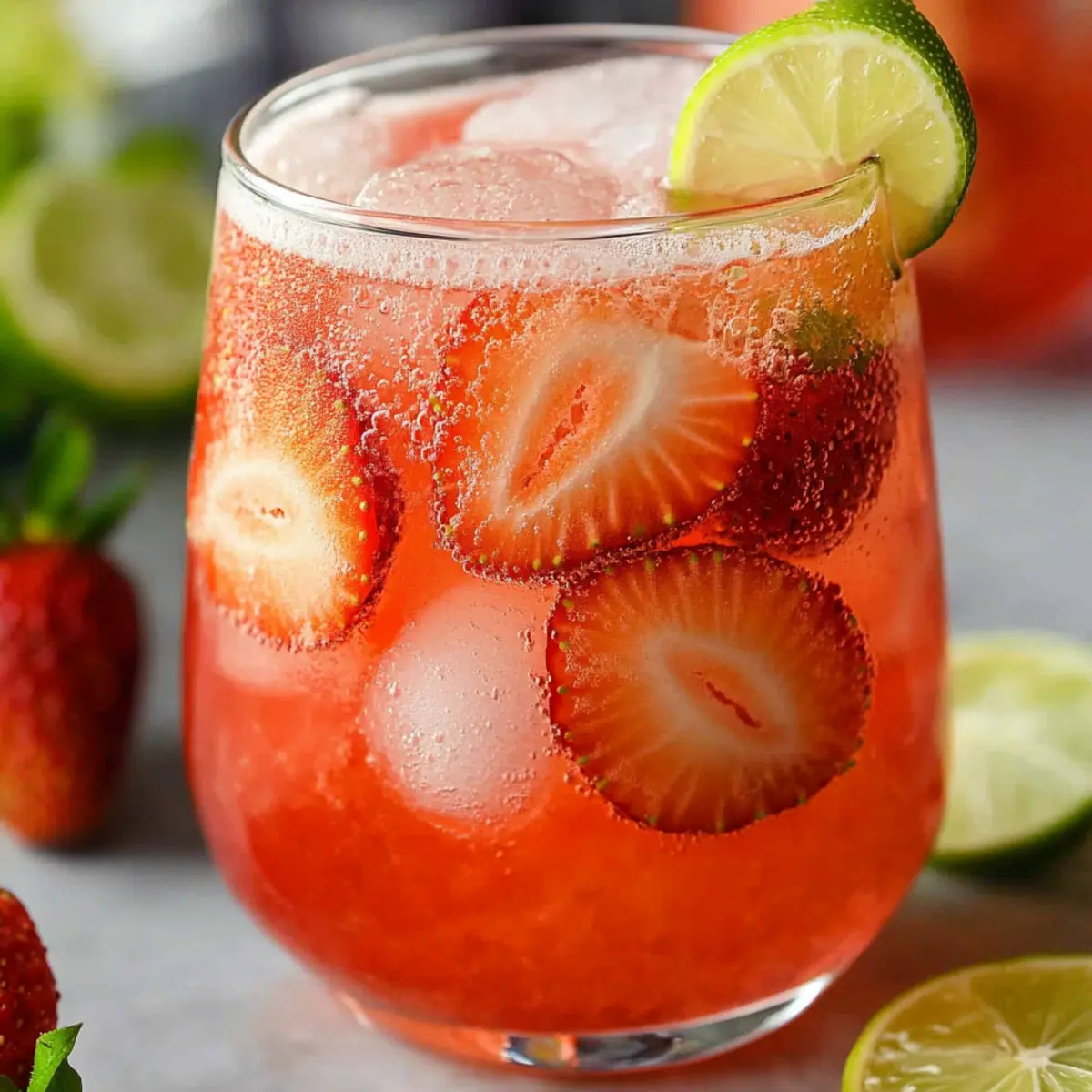 Delightfully Refreshing Non-Alcoholic Strawberry Limeade Mocktail
