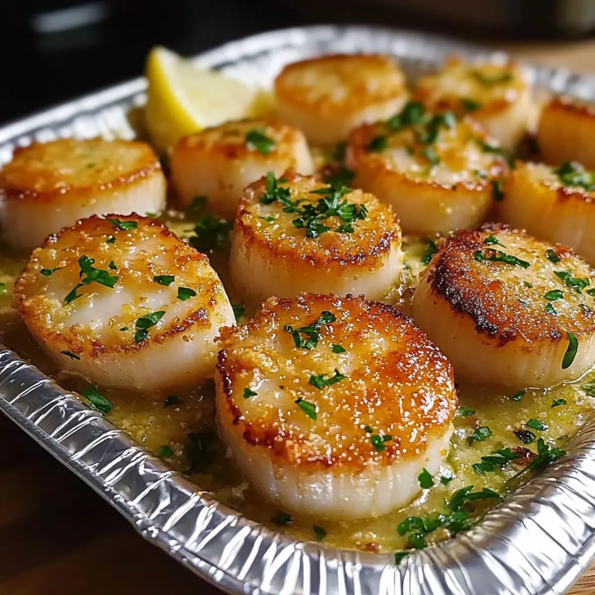 Irresistible Baked Sea Scallops with Garlic Butter Crunch