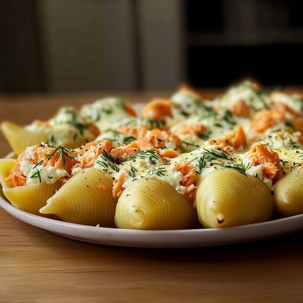 Savory Salmon Stuffed Shells for a Healthy Dinner Delight