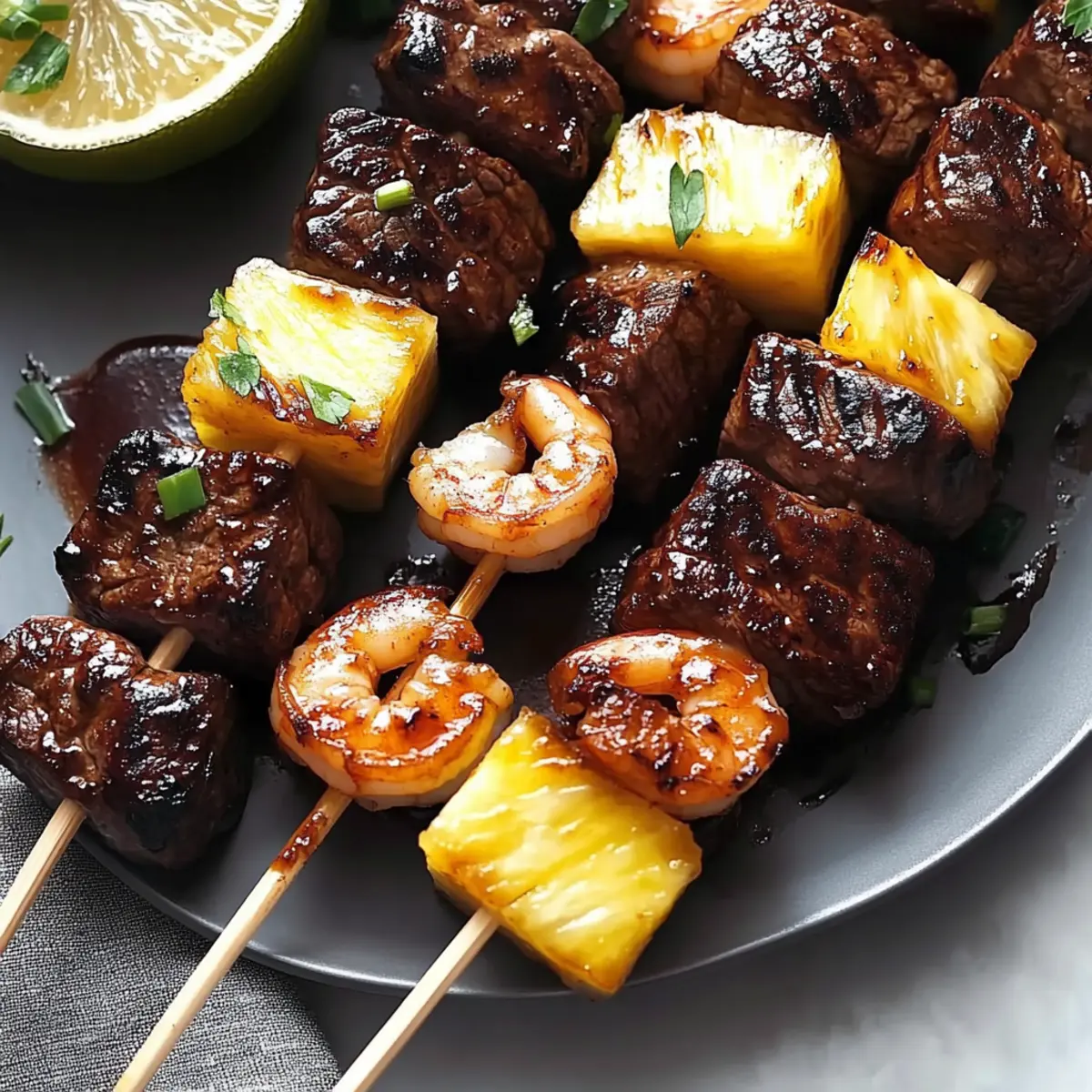 Memorial Day Teriyaki Steak and Shrimp Kabobs Delight