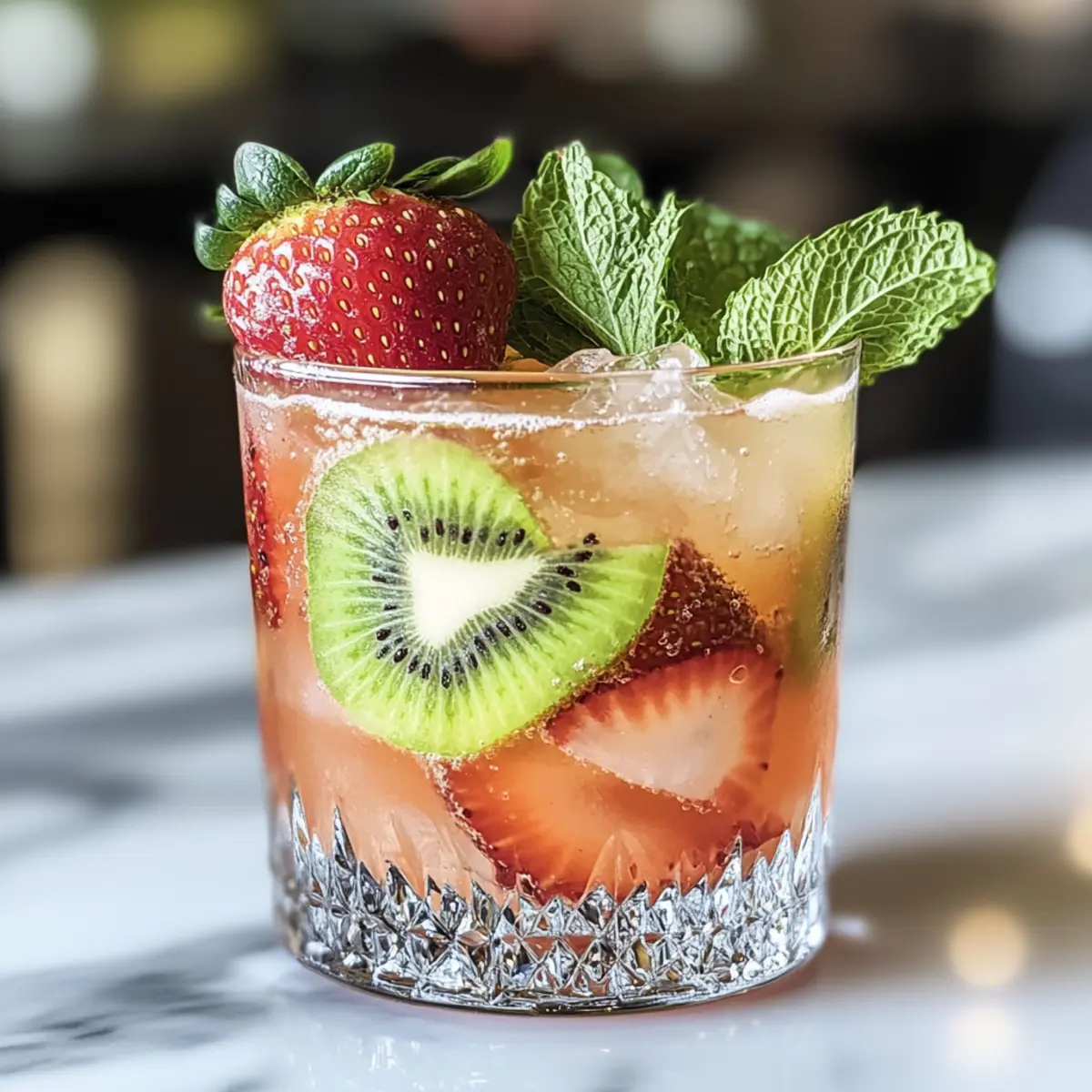 Delightful Kiwi & Strawberry Smash Mocktail for Refreshing Moments