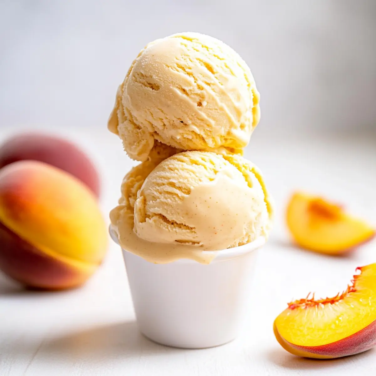 Creamy Homemade Peach Ice Cream for Your Summer Bliss