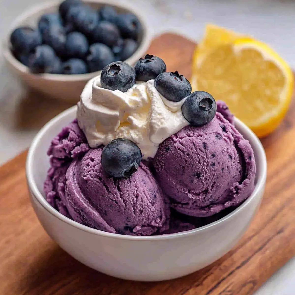 Cool Down with Perfectly Creamy Blueberry Frozen Yogurt
