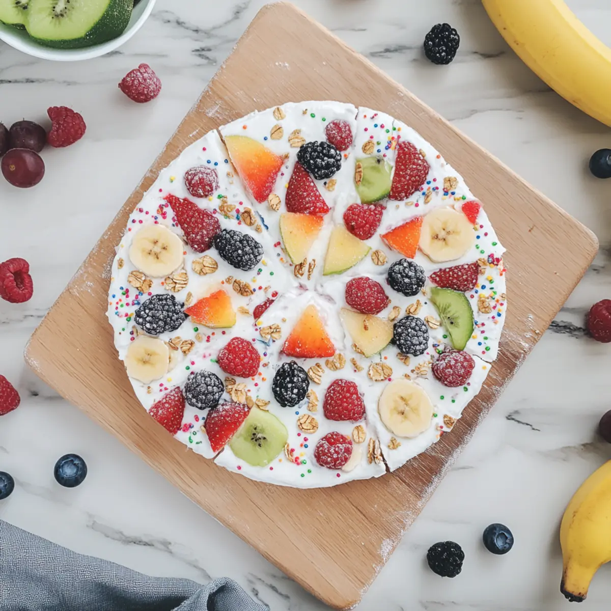 Frozen Yogurt Fruit Bark Pizza: A Fun, Healthy Treat!