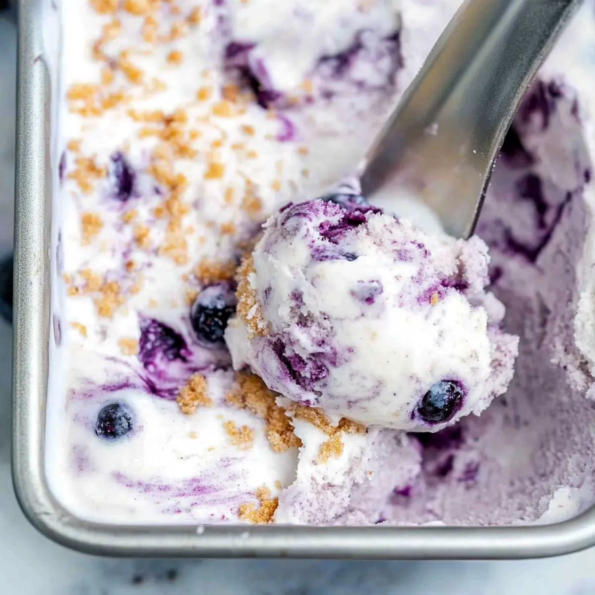 Creamy No-Churn Blueberry Cheesecake Frozen Yogurt Bliss