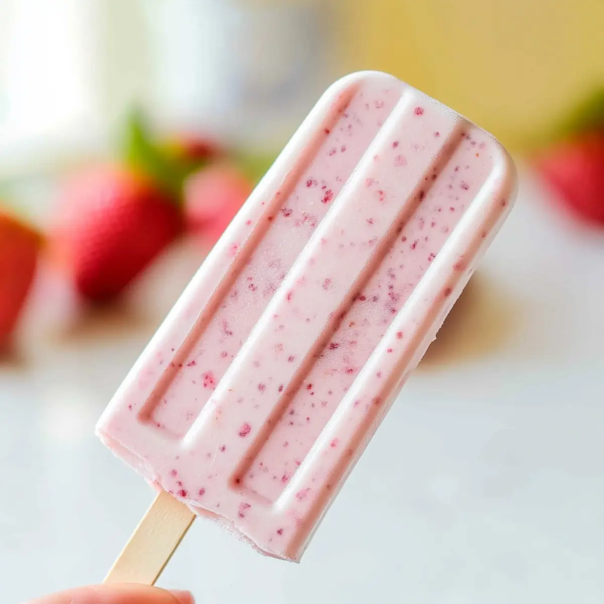 Creamy Strawberry Yogurt Popsicles for a Guilt-Free Treat
