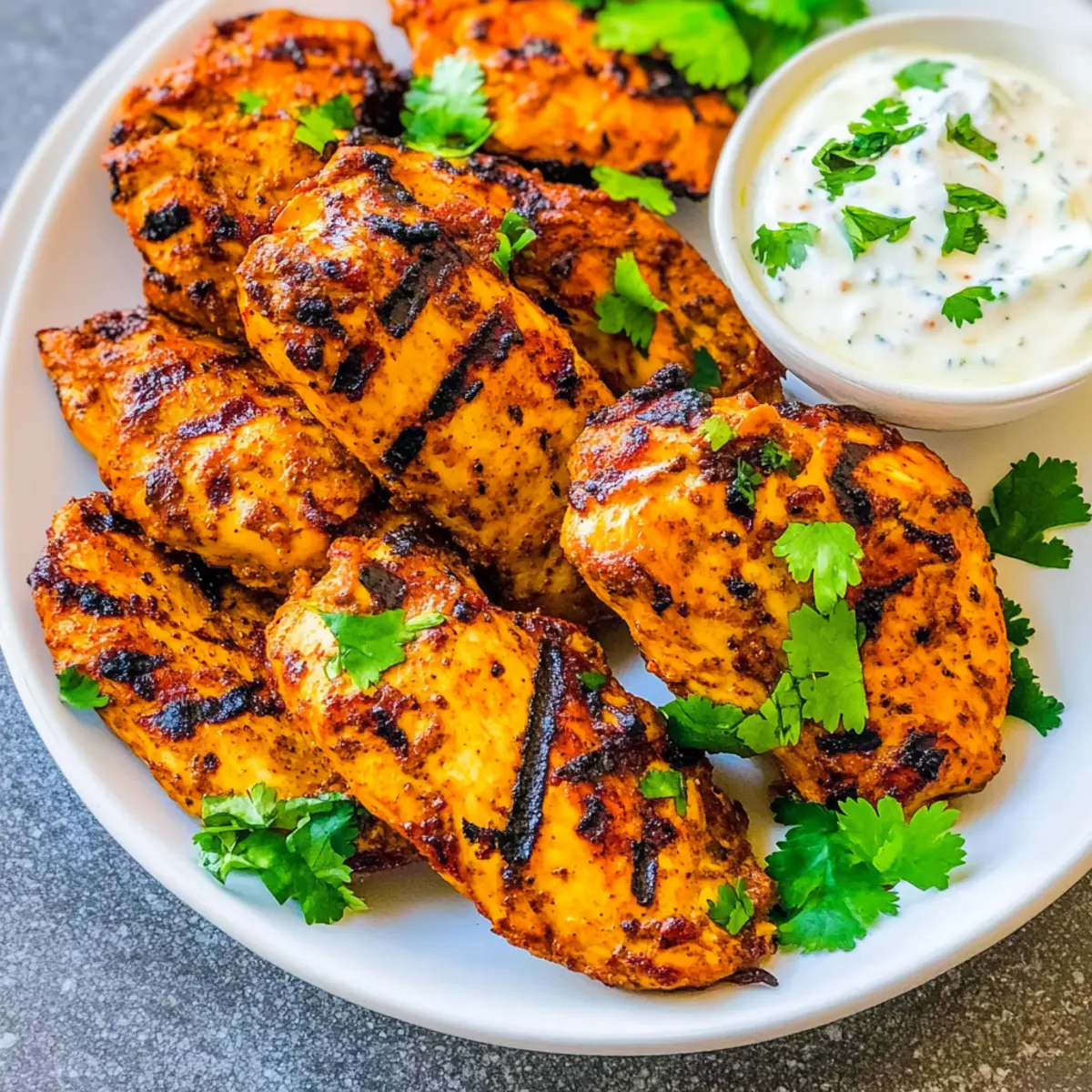 Savory Grilled Tandoori Chicken Bursting with Flavor