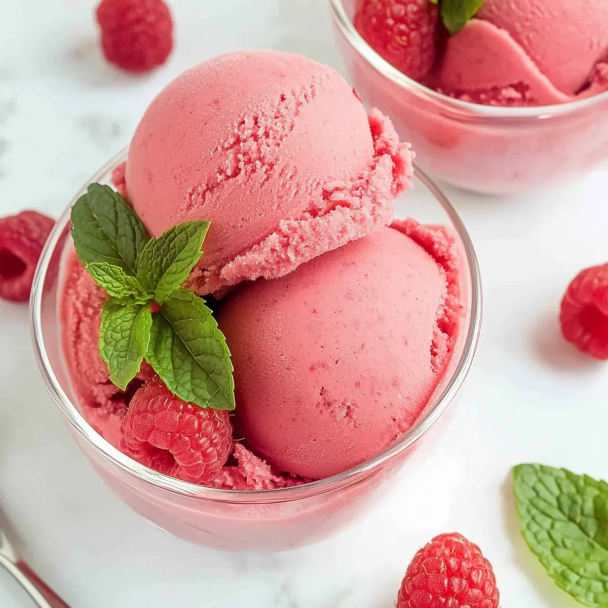 Deliciously Tart Raspberry Sorbet: Easy 4-Ingredient Treat