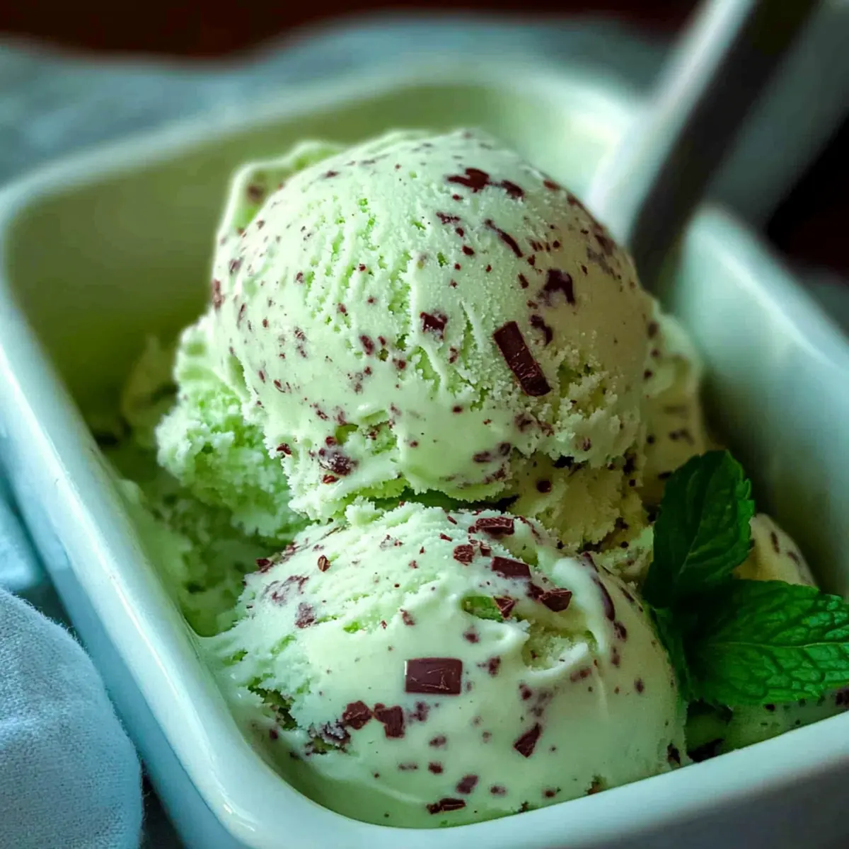 Creamy Homemade Mint Chocolate Chip Ice Cream Delight