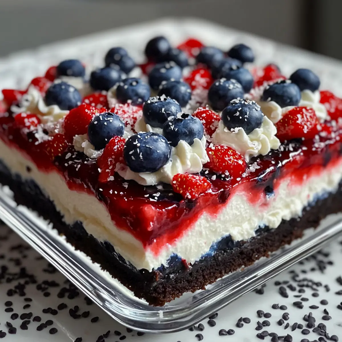 Red White and Blue Dessert Lasagna: A No-Bake Summer Delight