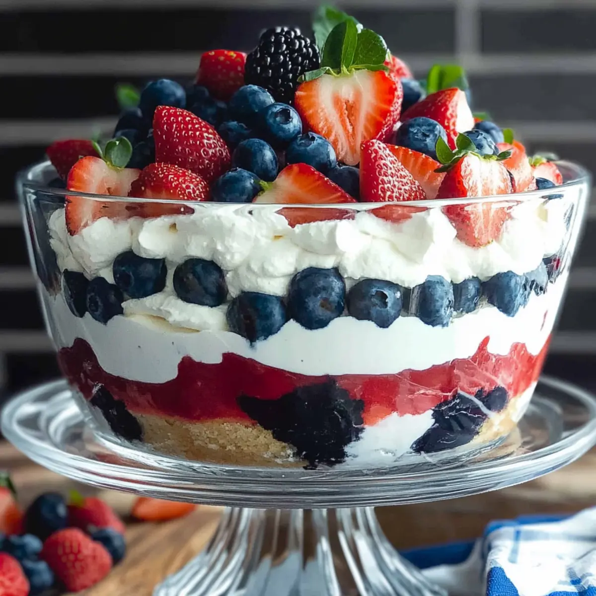Red, White & Blue Cheesecake Trifle: A Festive Delight