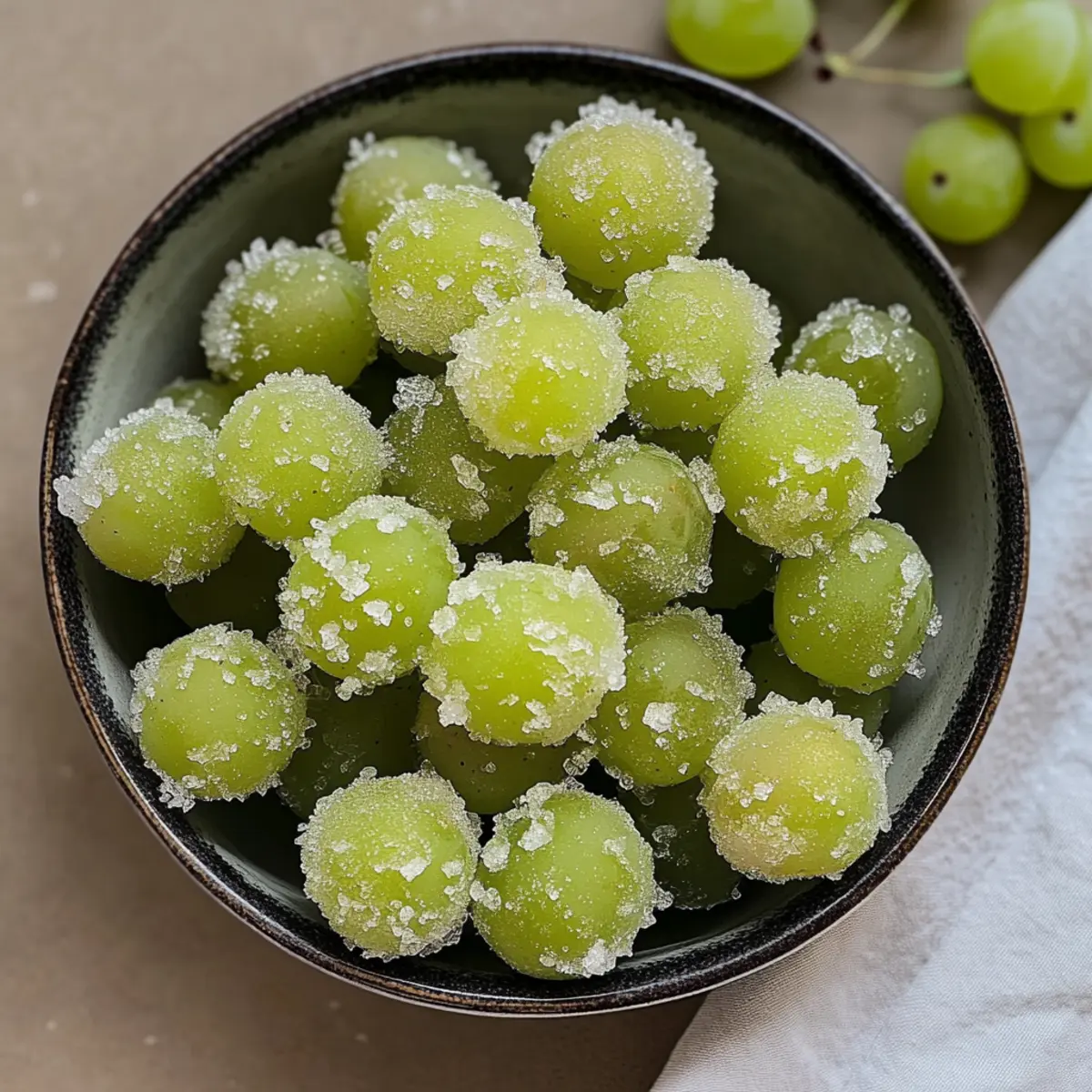 Candied Frozen Sour Grapes: A Refreshing Vegan Treat