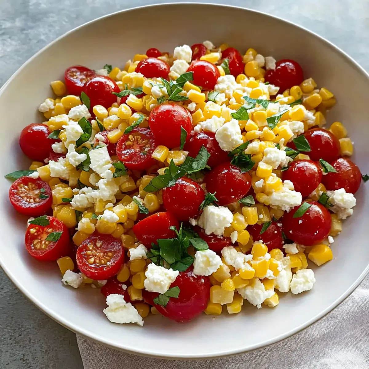 Fresh Corn, Tomato, and Feta Salad for Vibrant Summer Bliss