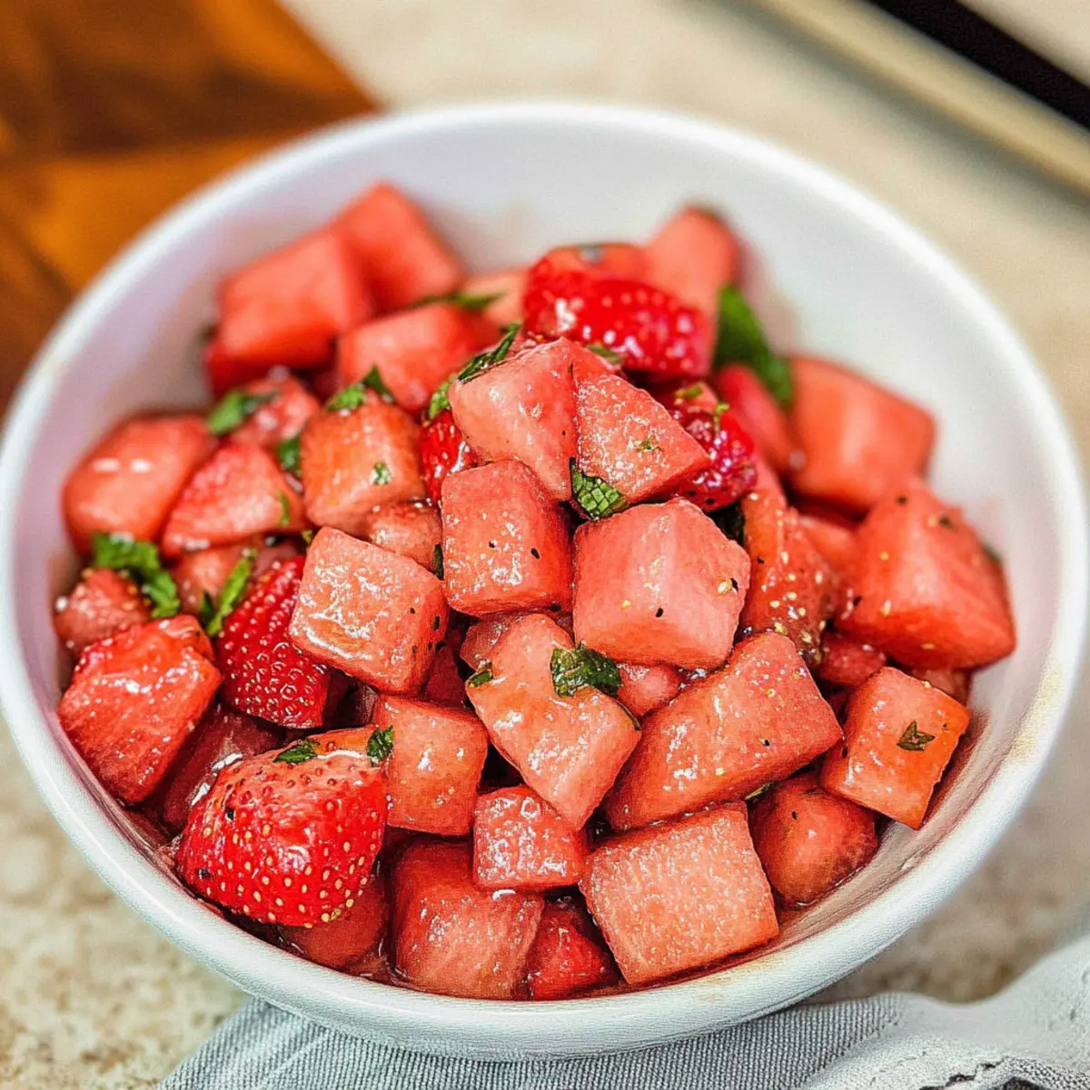 Delicious Strawberry Watermelon Salad for Refreshing Summer Bites