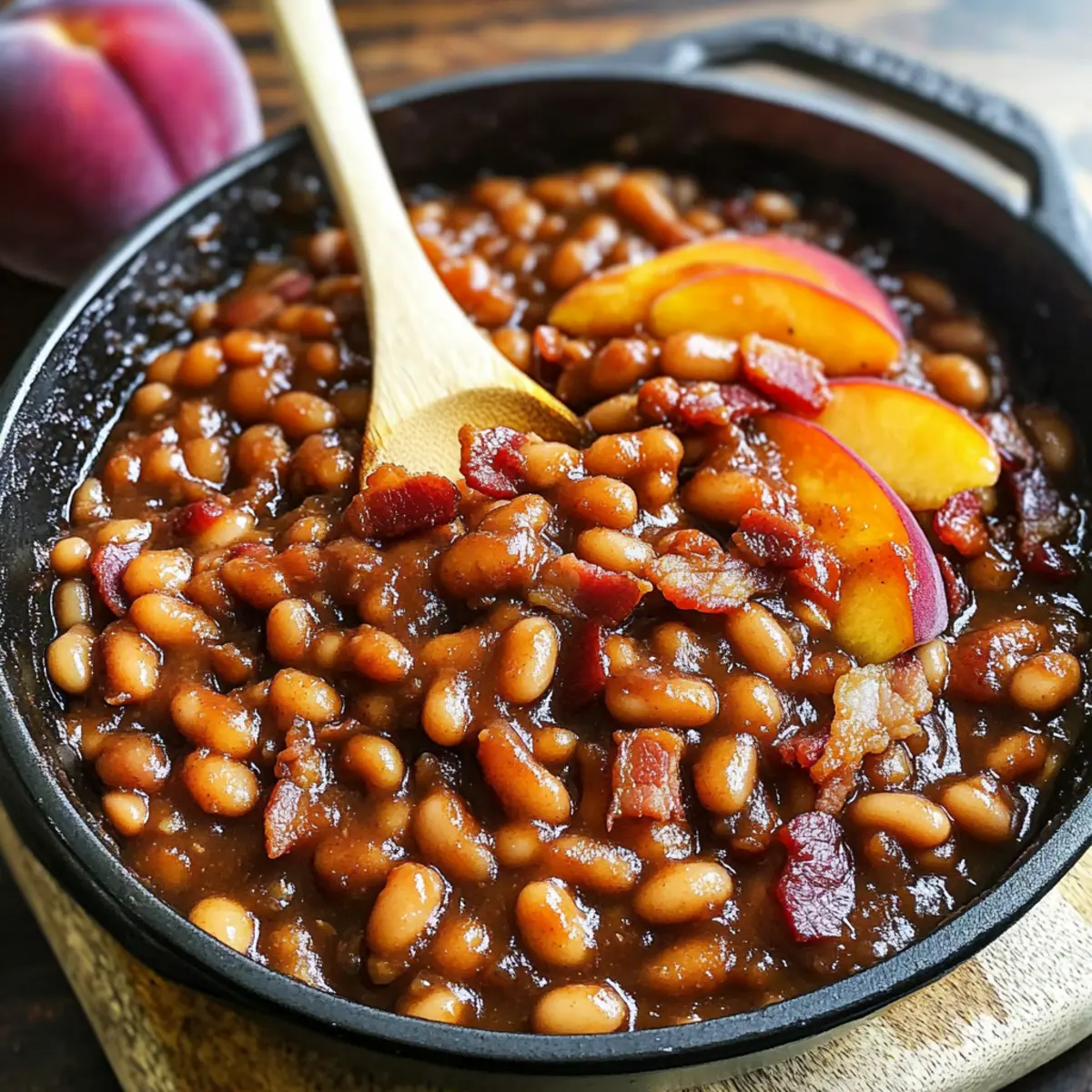 Heavenly Barbecue Baked Beans with Peaches to Wow Your Guests