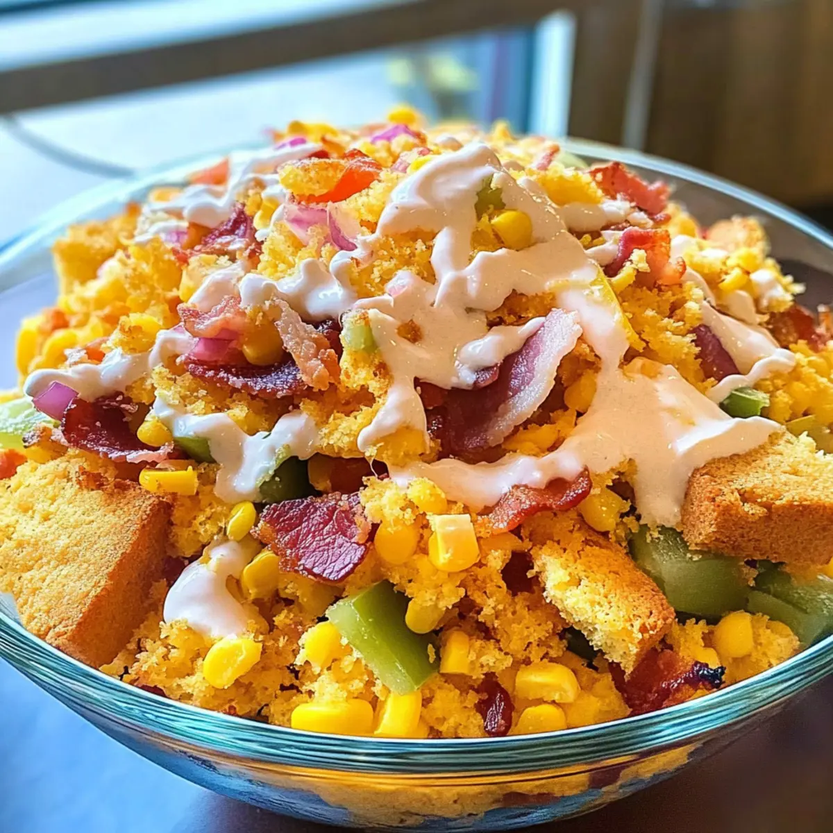 Savory Southern Cornbread Salad Perfect for Summer Gatherings