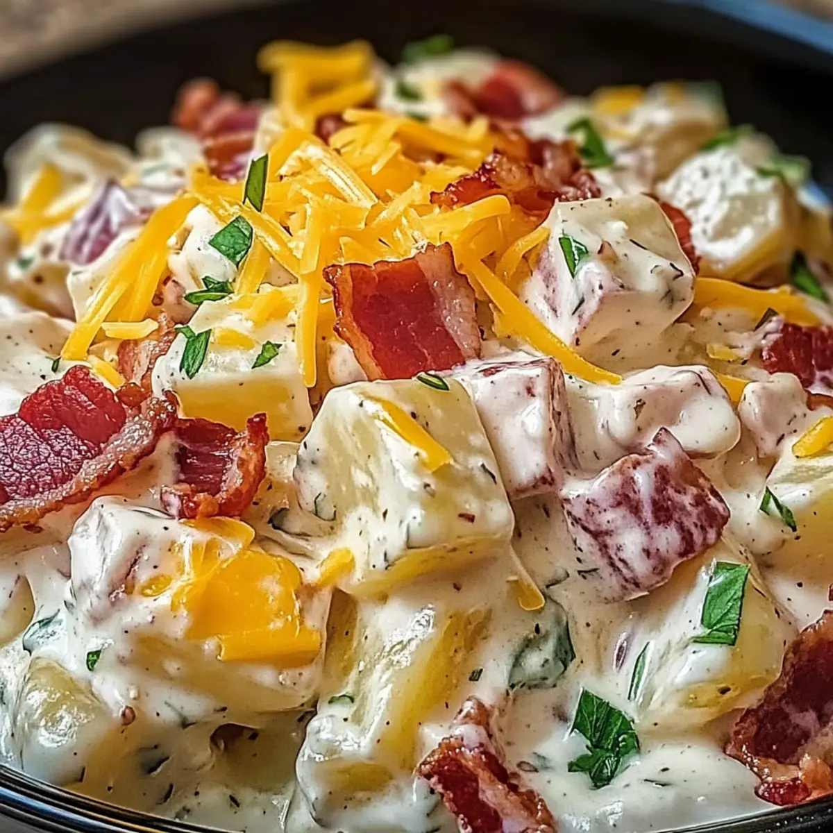 Creamy Steakhouse Potato Salad with a Smoky Twist
