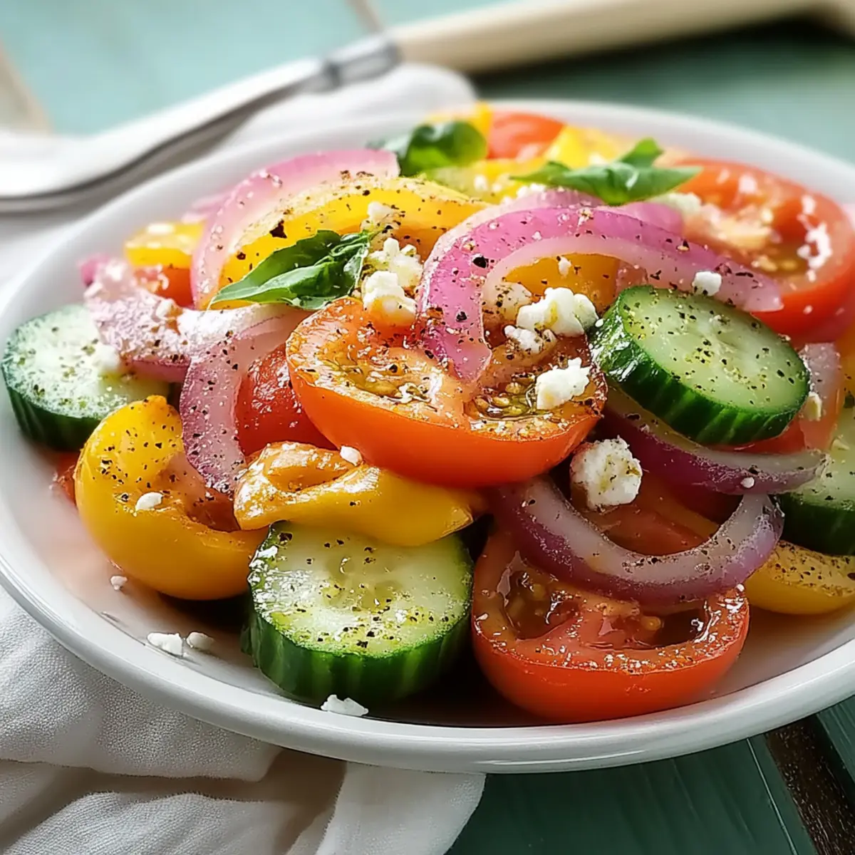 Fresh Cucumber and Heirloom Tomato Salad for Summer Bliss
