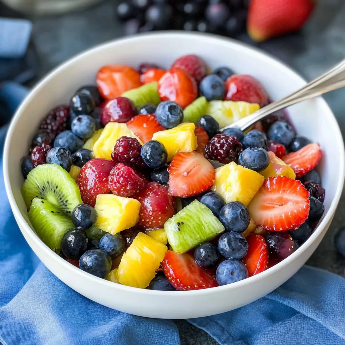 Refreshing Fruit Salad with Zesty Honey Lime Dressing