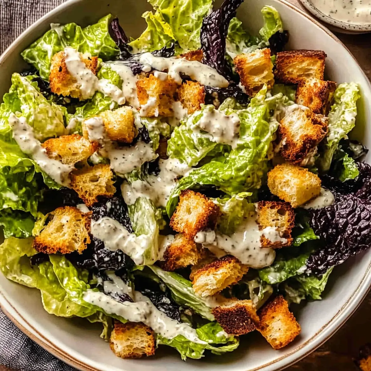 Delicious Easy Caesar Salad with Homemade Dressing Magic